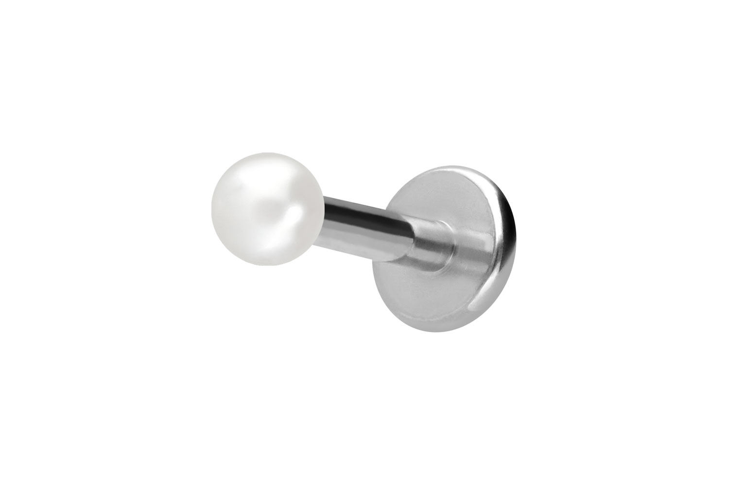 Titan Labret Piercing mit Innengewinde SYNTHETISCHE PERLE